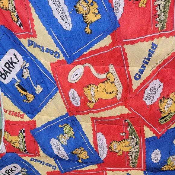 Garfield Rare Vintage 1978 Sleeping Bag Jim Davis 70s Blanket Comforter 68 x 32 - Picture 14 of 14